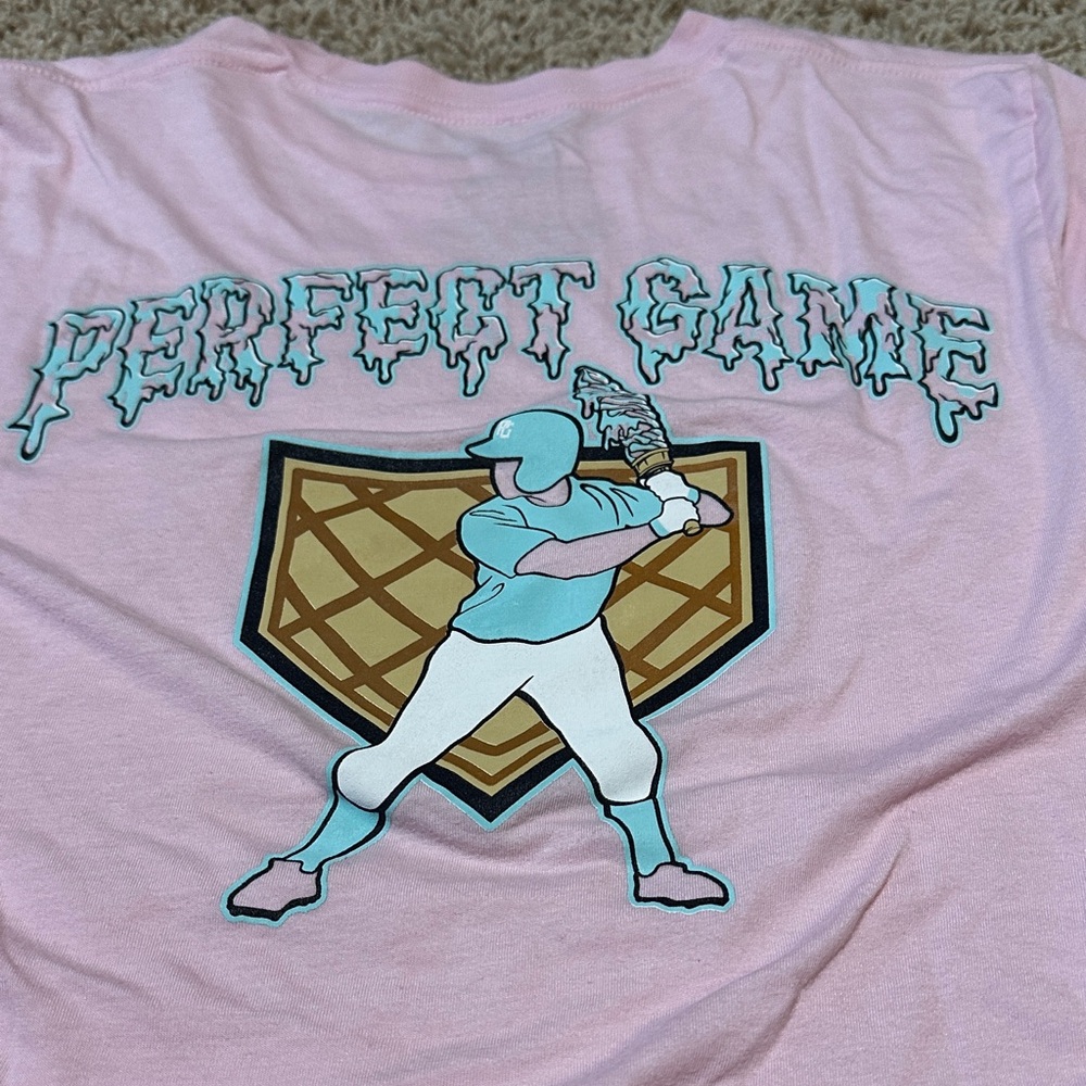 Perfect Game Men's Pink Ice Cream Graphic Tee - X-Small fits like youth xl - Picture 5 of 5